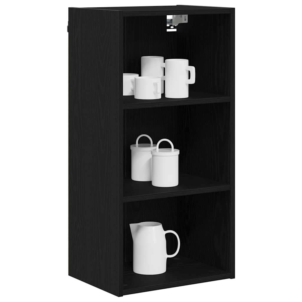 Dulap suspendat cu raft Riga Stejar Negru 40 x 29,5 x 80 cm — imaginea 4