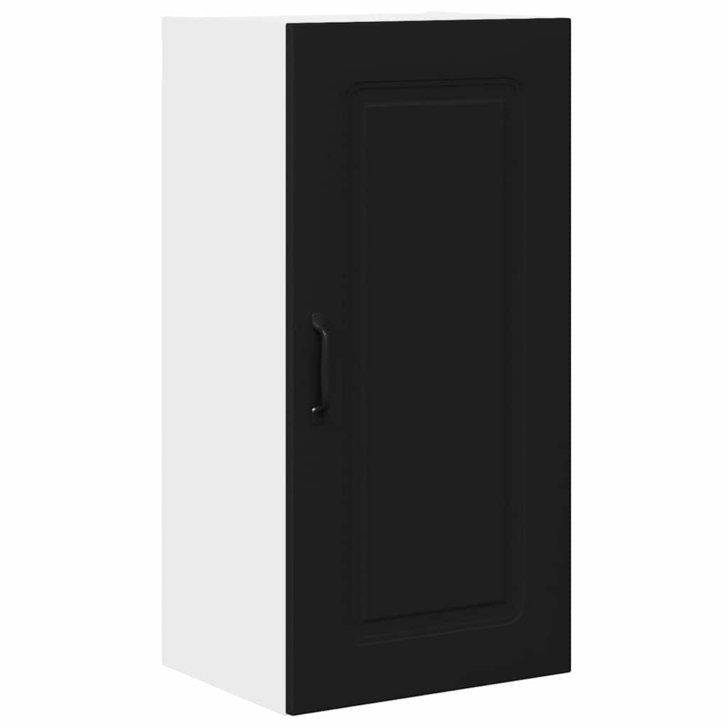 Dulap suspendat de bucatarie cu raft Negru 40 x 31 x 80 cm