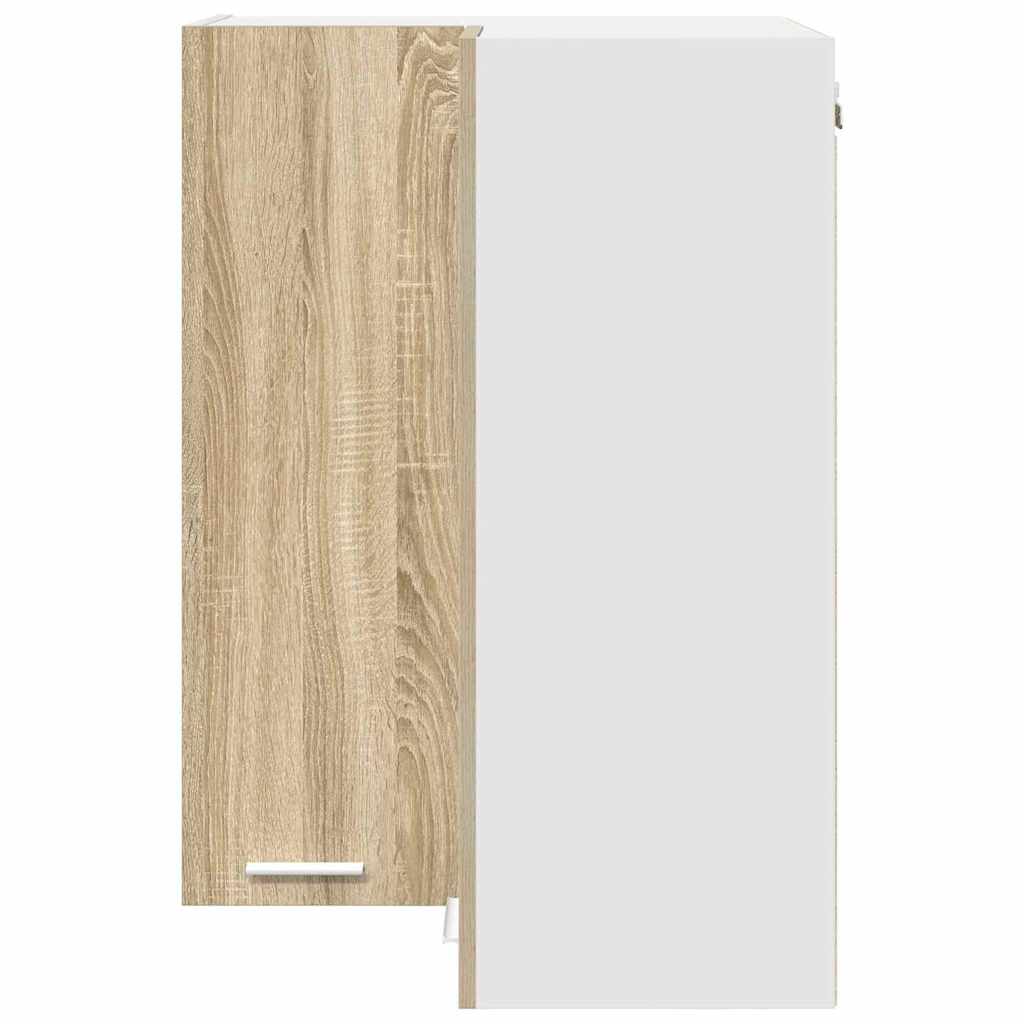 Dulap suspendat Riga Stejar Sonoma si Alb 57 x 57 x 80 cm — imaginea 7