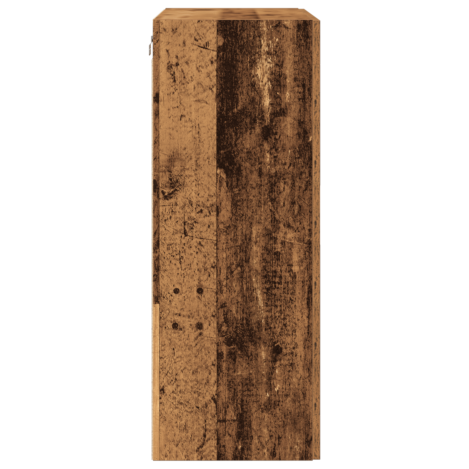 Dulap suspendat cu usi din sticla, lemn vechi, 69,5x34x90 cm — imaginea 7