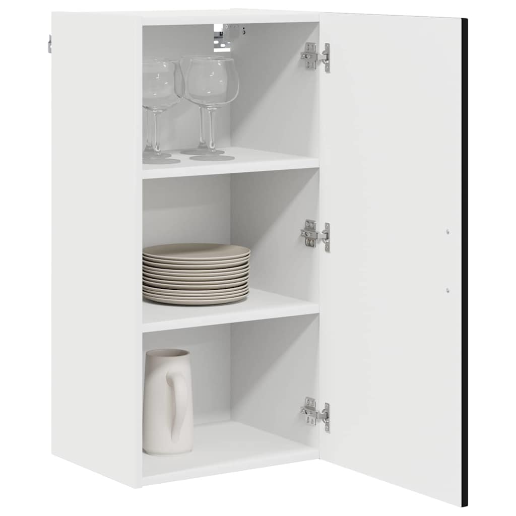 Dulap suspendat de bucatarie cu raft Negru 40 x 31 x 80 cm — imaginea 4