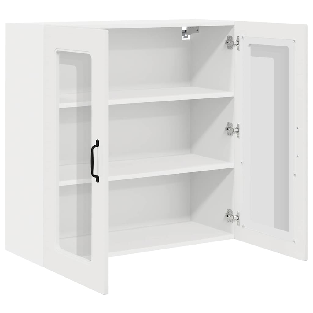 Dulap suspendat de bucatarie cu raft Alb lucios 80 x 31 x 80 cm — imaginea 6