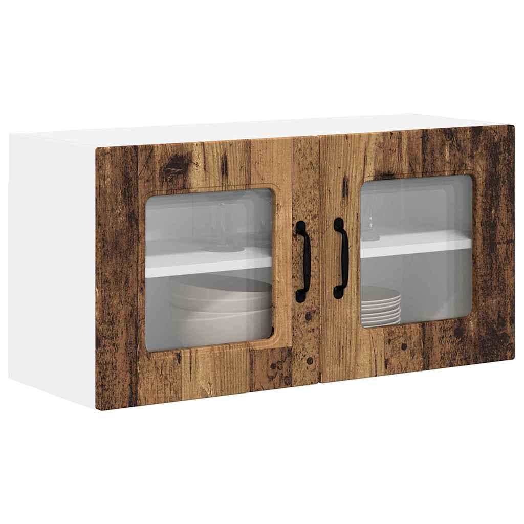 Dulap suspendat de bucatarie cu raft Lemn Vechi 80 x 31 x 40 cm — imaginea 4