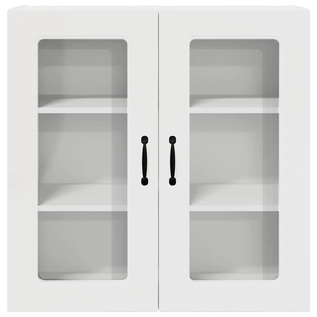 Dulap suspendat de bucatarie cu raft Alb lucios 80 x 31 x 80 cm — imaginea 7