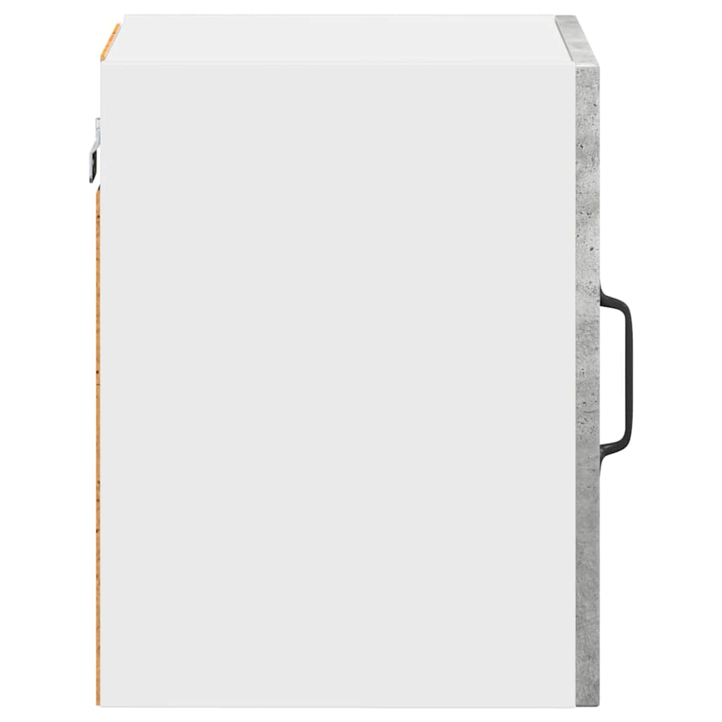 Dulap suspendat de bucatarie cu raft cu usa 2 pcs Gri din beton — imaginea 9
