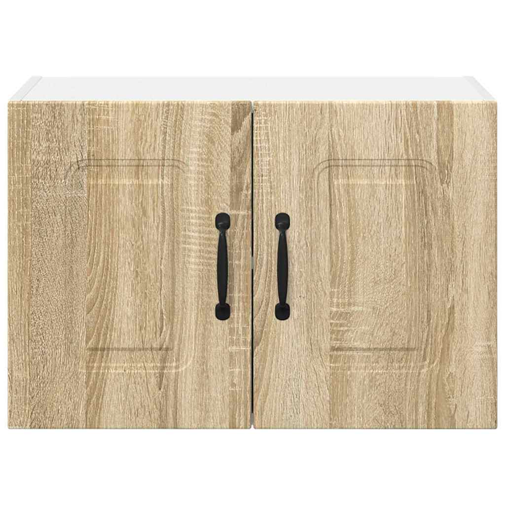 Dulap suspendat de bucatarie cu raft cu usa 2 pcs Stejar Sonoma — imaginea 8