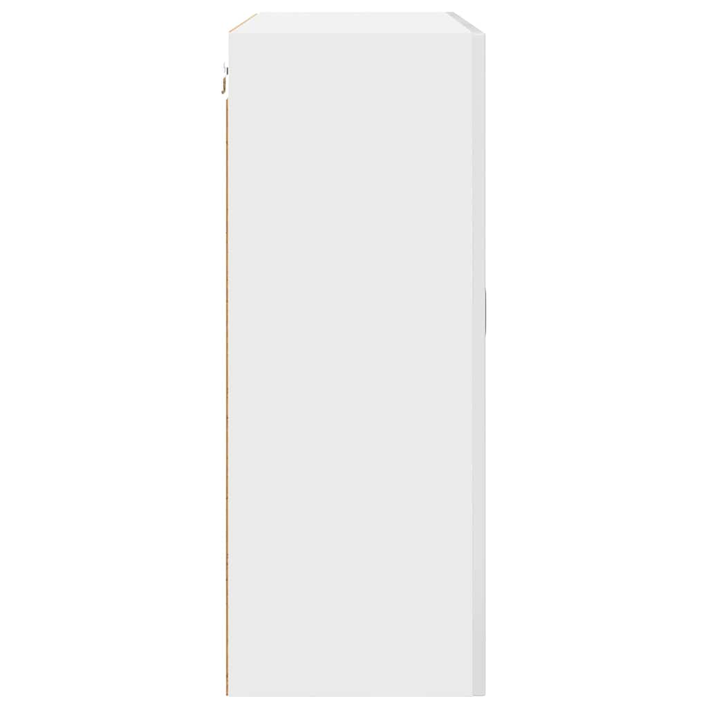 Dulap suspendat de bucatarie cu raft Alb lucios 80 x 31 x 80 cm — imaginea 8