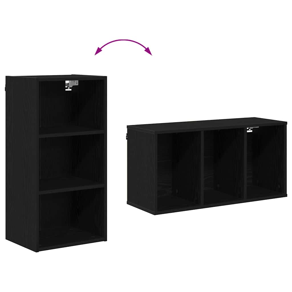 Dulap suspendat cu raft Riga Stejar Negru 40 x 29,5 x 80 cm — imaginea 11