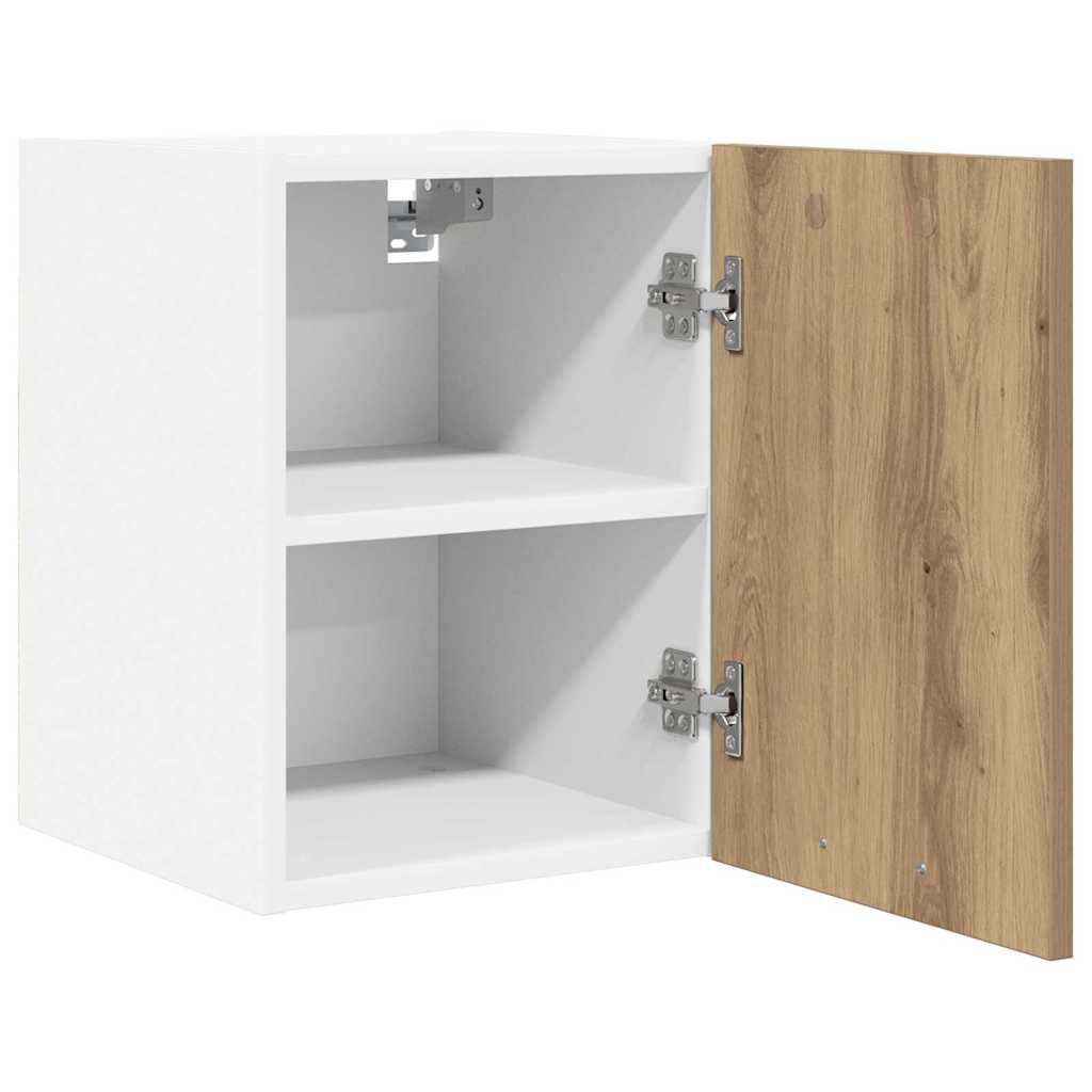 Dulap suspendat Riga Stejar Artisan si Alb 30 x 31 x 40 cm — imaginea 6