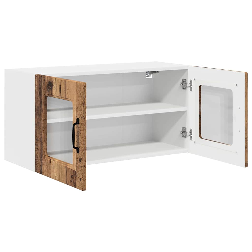 Dulap suspendat de bucatarie cu raft Lemn Vechi 80 x 31 x 40 cm — imaginea 6