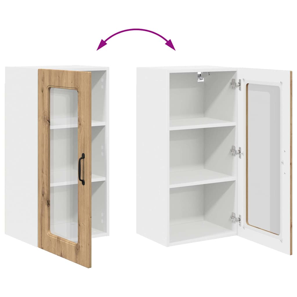 Dulap suspendat de bucatarie Stejar Artizanal 40 x 31 x 80 cm — imaginea 12
