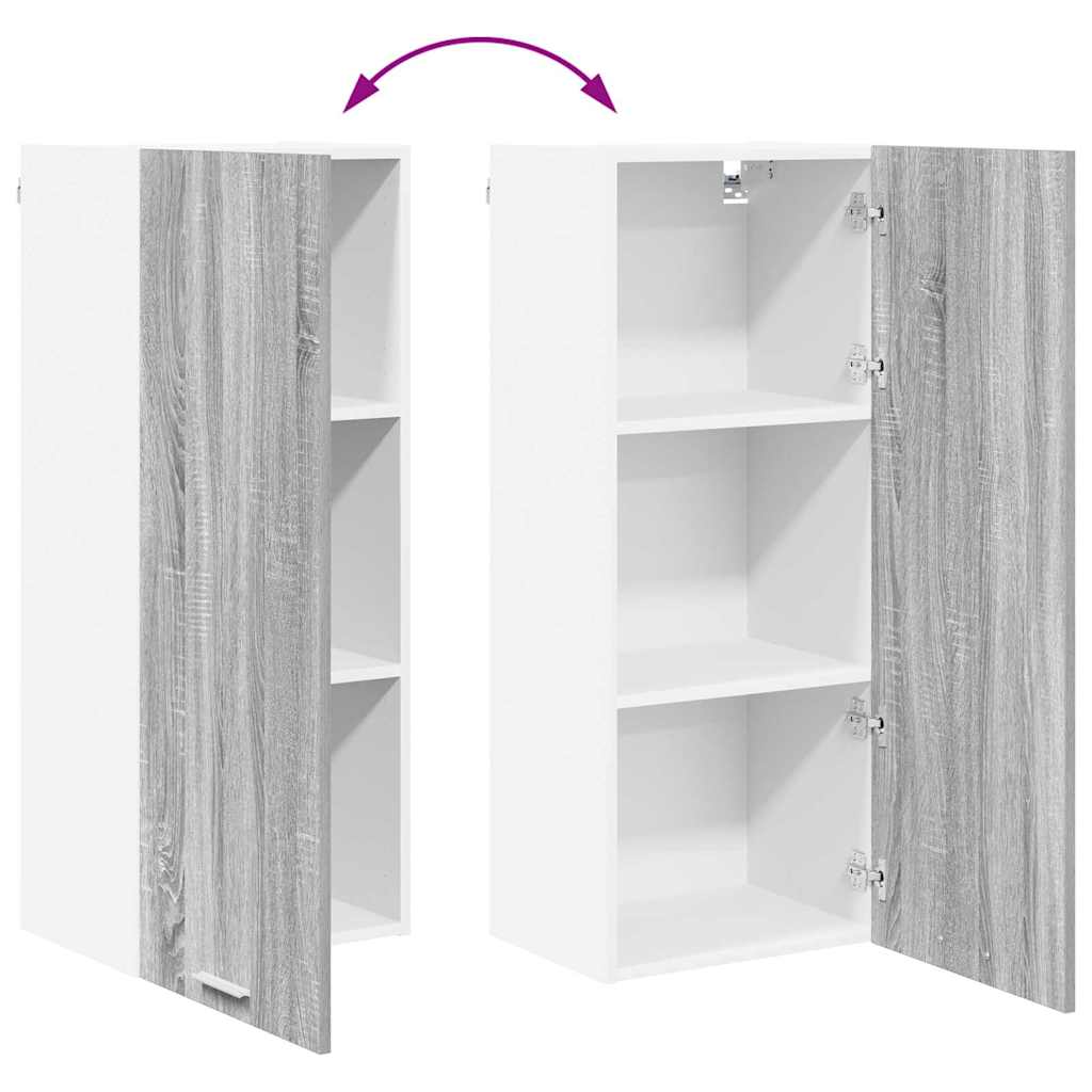 Dulap suspendat Riga Gri Sonoma 40 x 31 x 100 cm Lemn compozit — imaginea 12