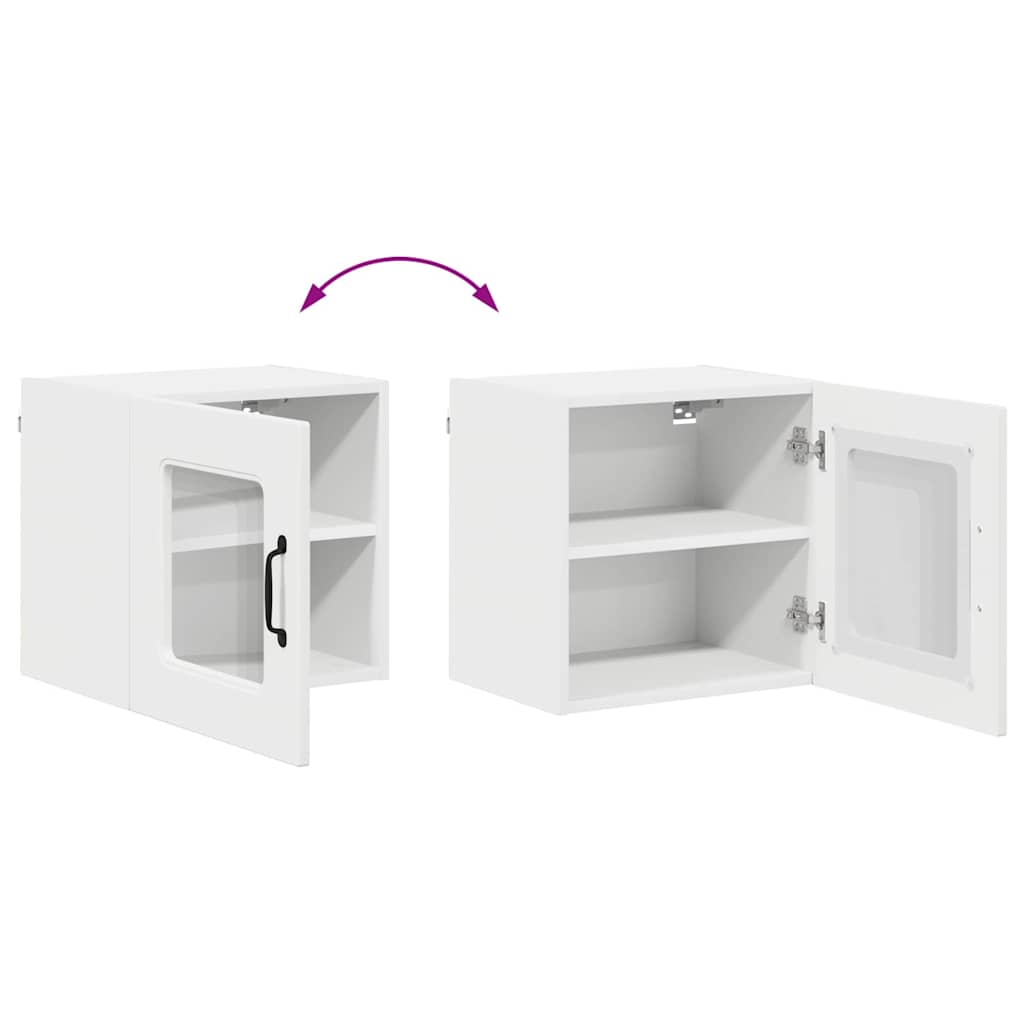 Dulap suspendat de bucatarie cu raft 2 pcs Alb 40 x 31 x 40 cm — imaginea 13