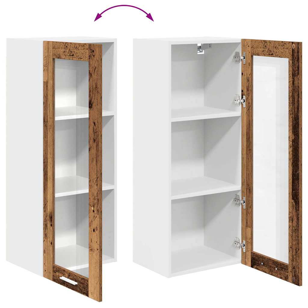 Dulap suspendat Riga Lemn Vechi 40 x 31 x 100 cm Lemn compozit — imaginea 12