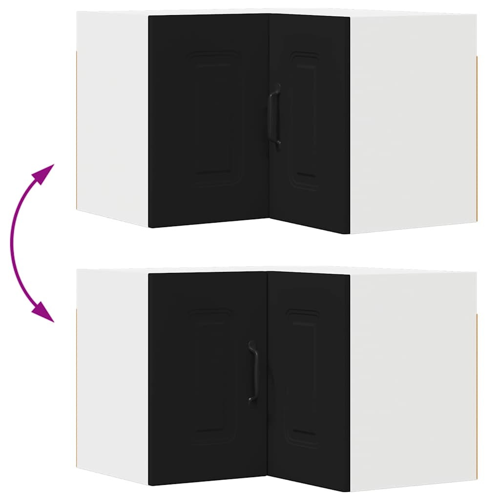 Dulap suspendat de bucatarie cu raft Negru 57 x 57 x 40 cm — imaginea 12