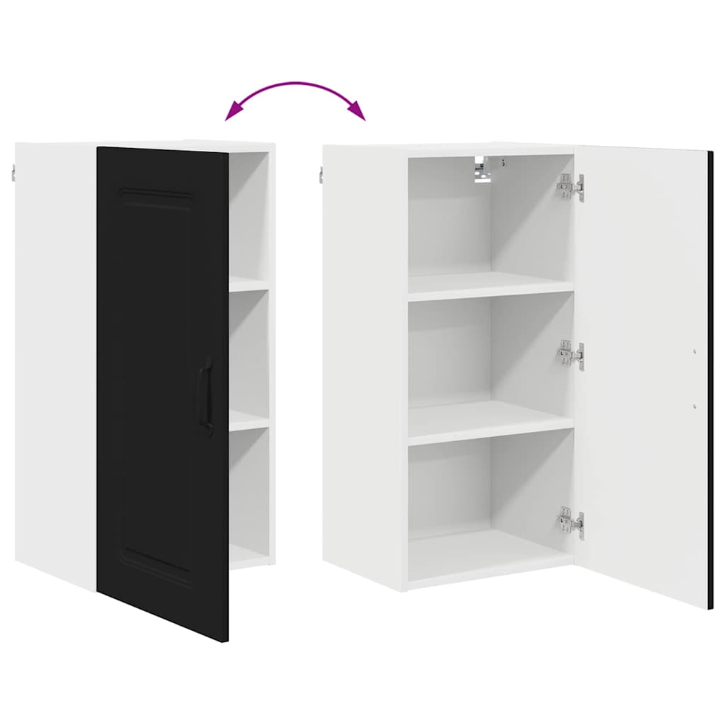 Dulap suspendat de bucatarie cu raft Negru 40 x 31 x 80 cm — imaginea 12