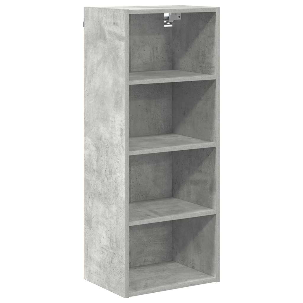 Dulap suspendat cu raft Riga Gri din beton 40 x 29,5 x 100 cm