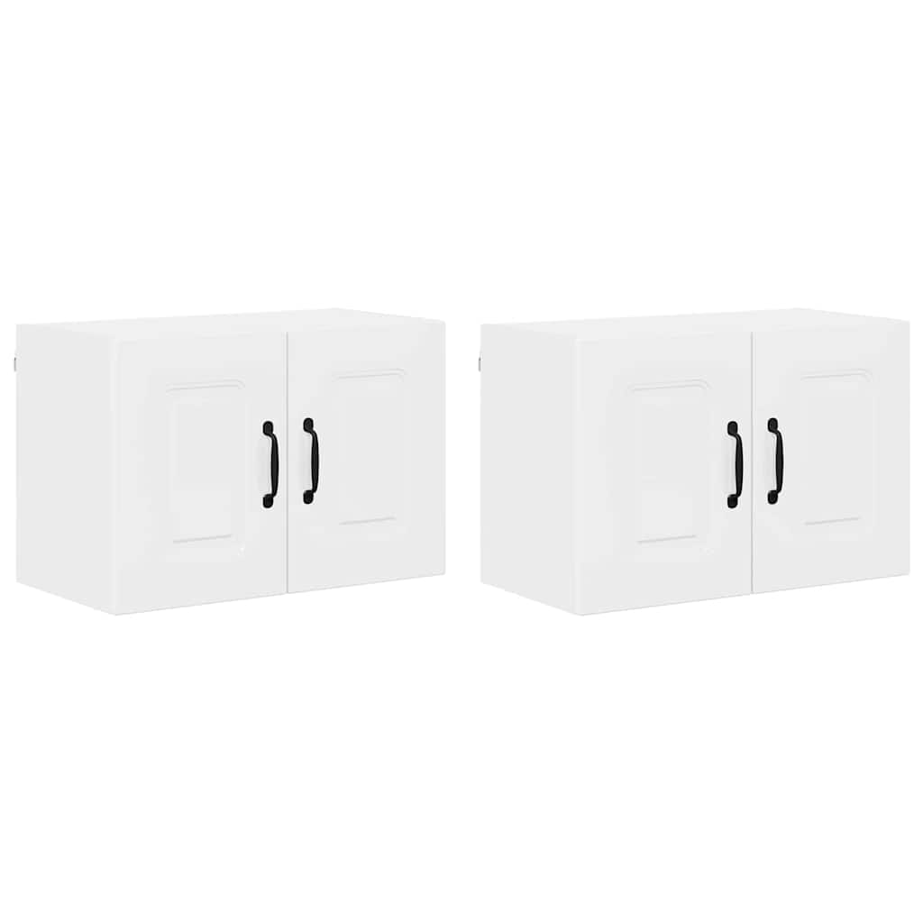Dulap suspendat de bucatarie 2 pcs Alb lucios 60 x 31 x 40 cm