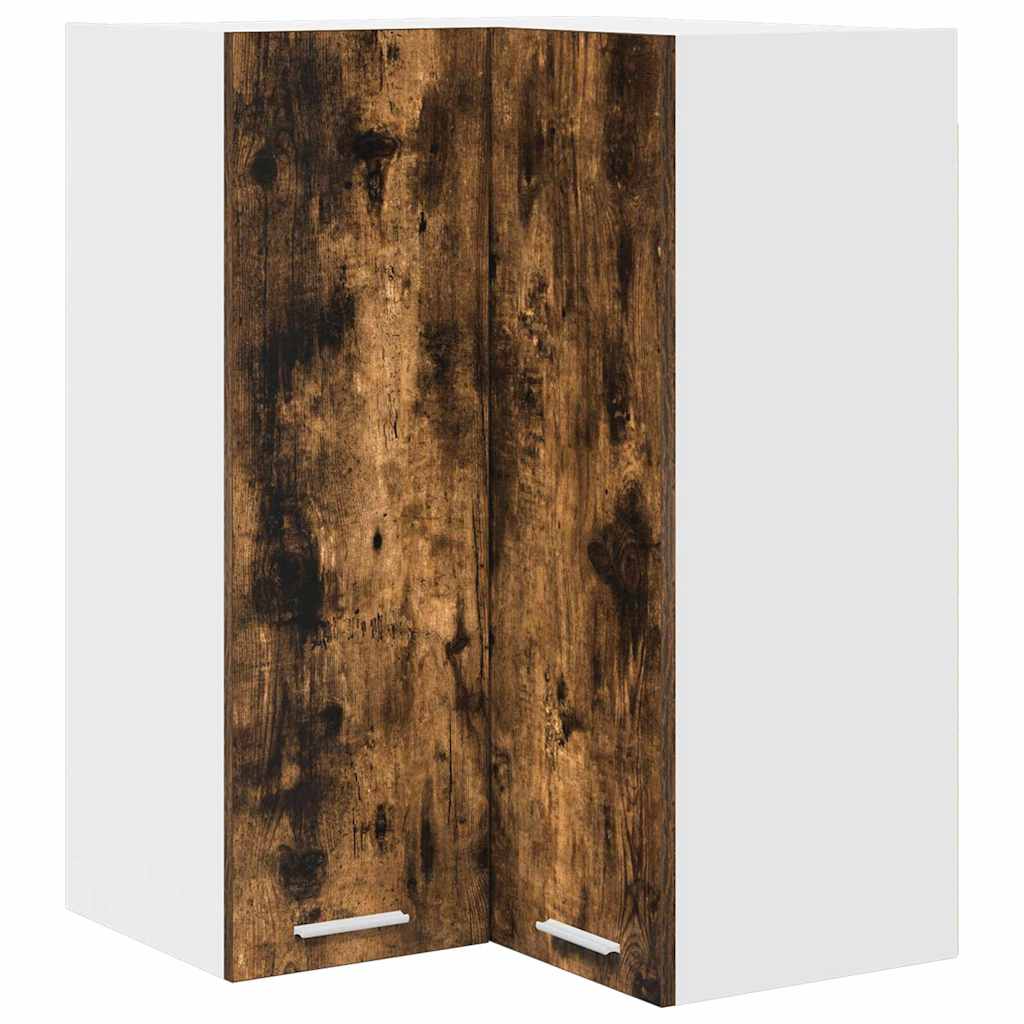 Dulap suspendat Riga Stejar afumat si alb 57 x 57 x 80 cm