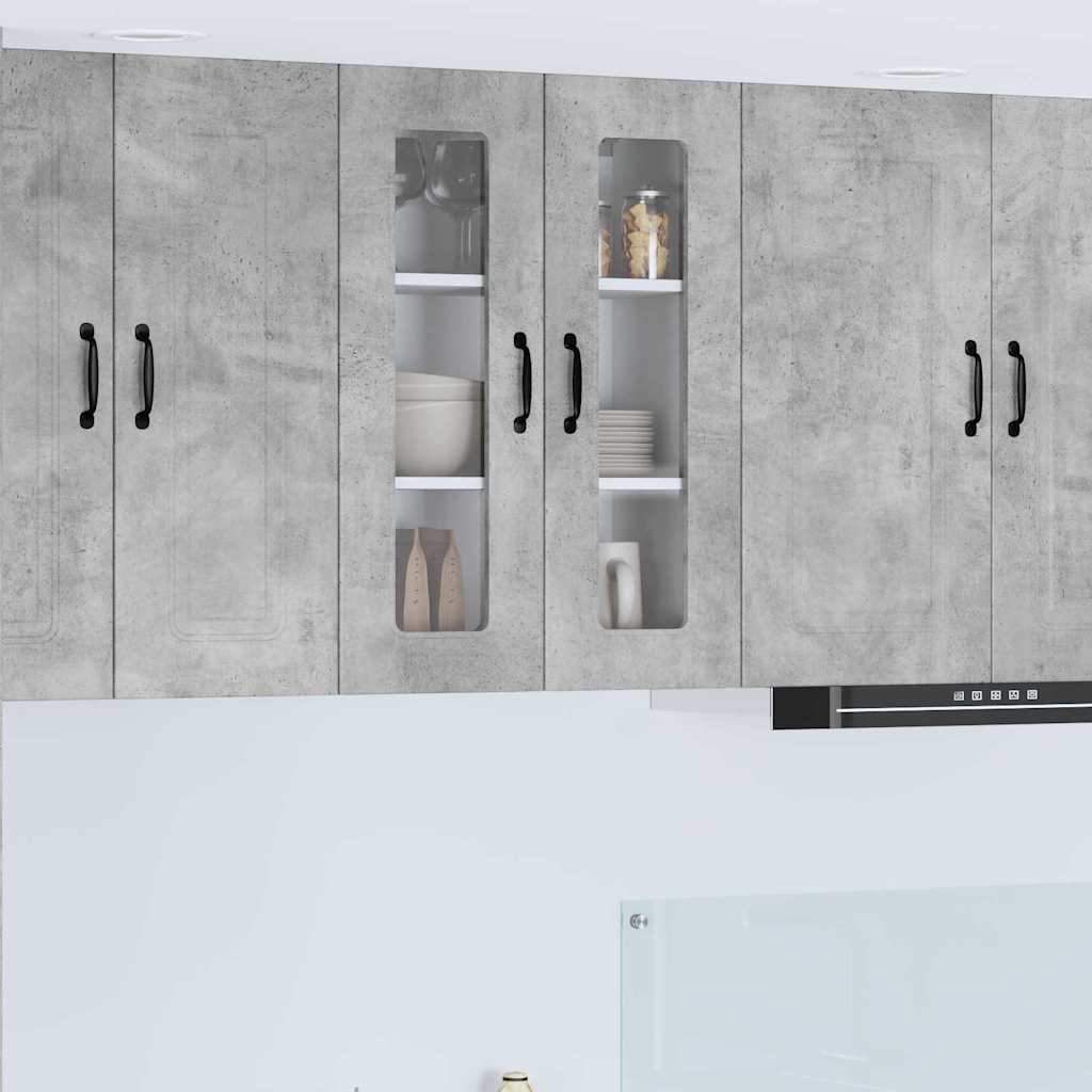 Dulap suspendat de bucatarie Gri din beton 60 x 31 x 80 cm — imaginea 2