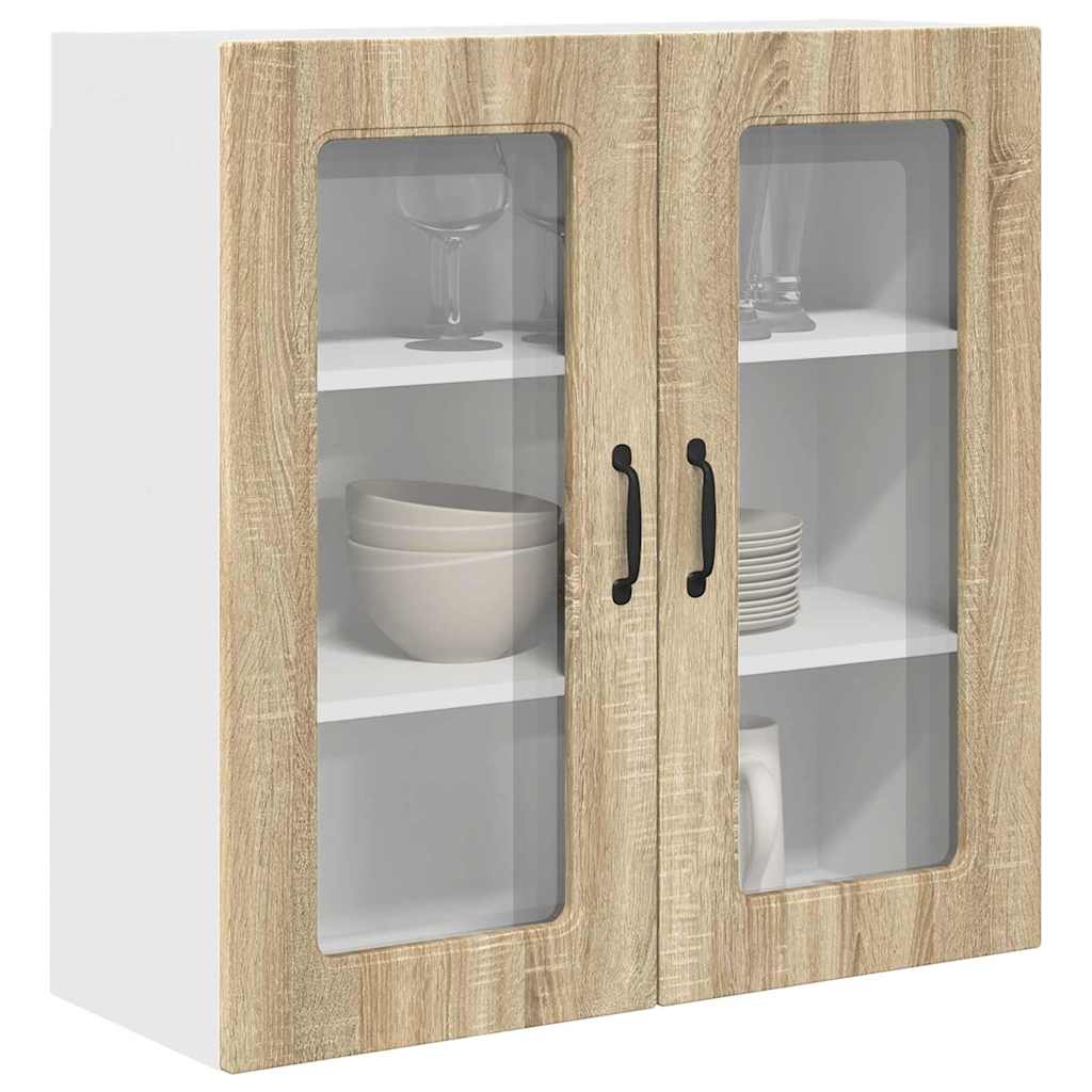 Dulap suspendat de bucatarie Stejar Sonoma 80 x 31 x 80 cm — imaginea 4