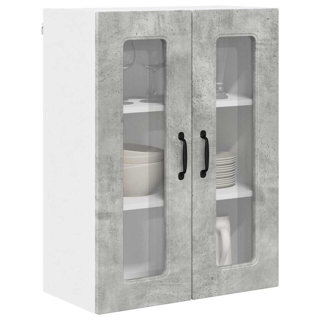 Dulap suspendat de bucatarie Gri din beton 60 x 31 x 80 cm — imaginea 4