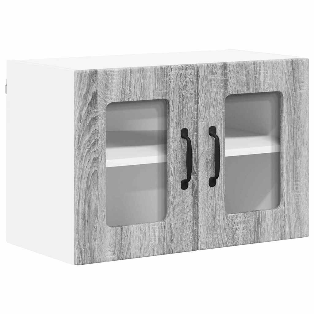 Dulap suspendat de bucatarie cu raft Gri Sonoma 60 x 31 x 40 cm