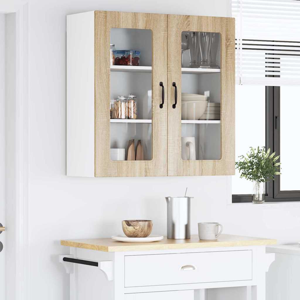 Dulap suspendat de bucatarie Stejar Sonoma 80 x 31 x 80 cm — imaginea 5