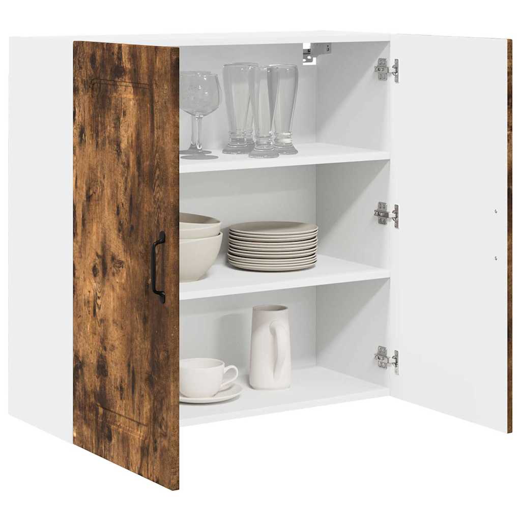 Dulap suspendat de bucatarie Stejar fumuriu 80 x 31 x 80 cm — imaginea 4