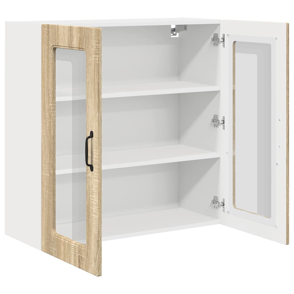 Dulap suspendat de bucatarie Stejar Sonoma 80 x 31 x 80 cm — imaginea 6