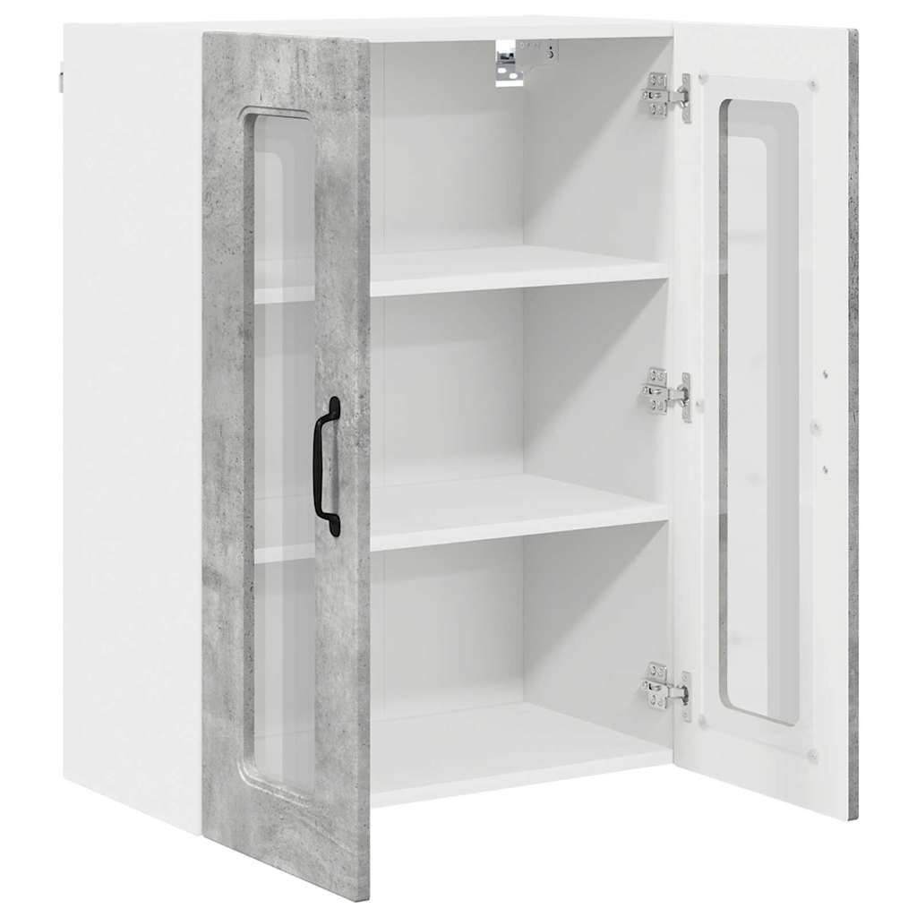 Dulap suspendat de bucatarie Gri din beton 60 x 31 x 80 cm — imaginea 6