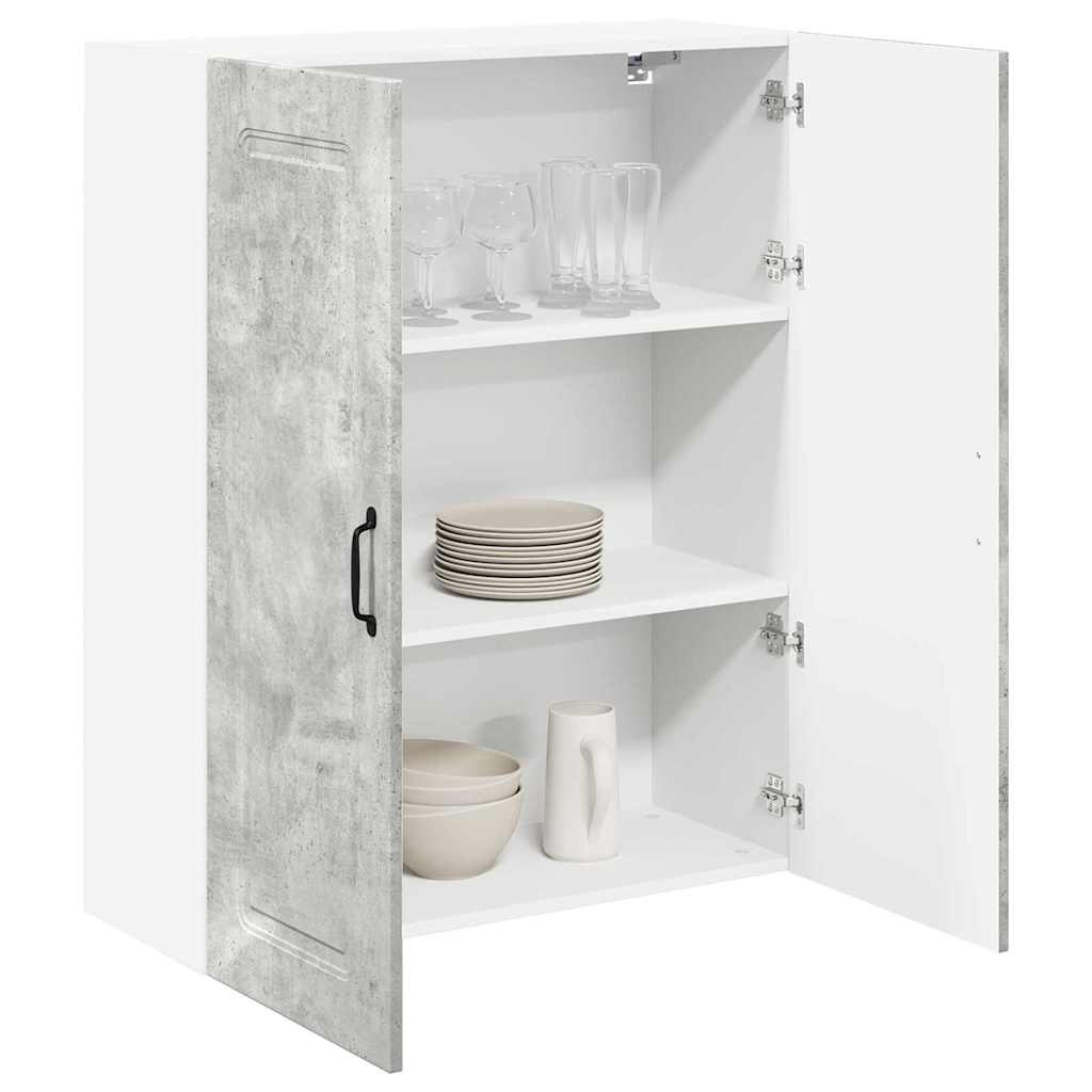 Dulap suspendat de bucatarie Gri din beton 80 x 31 x 100 cm — imaginea 4
