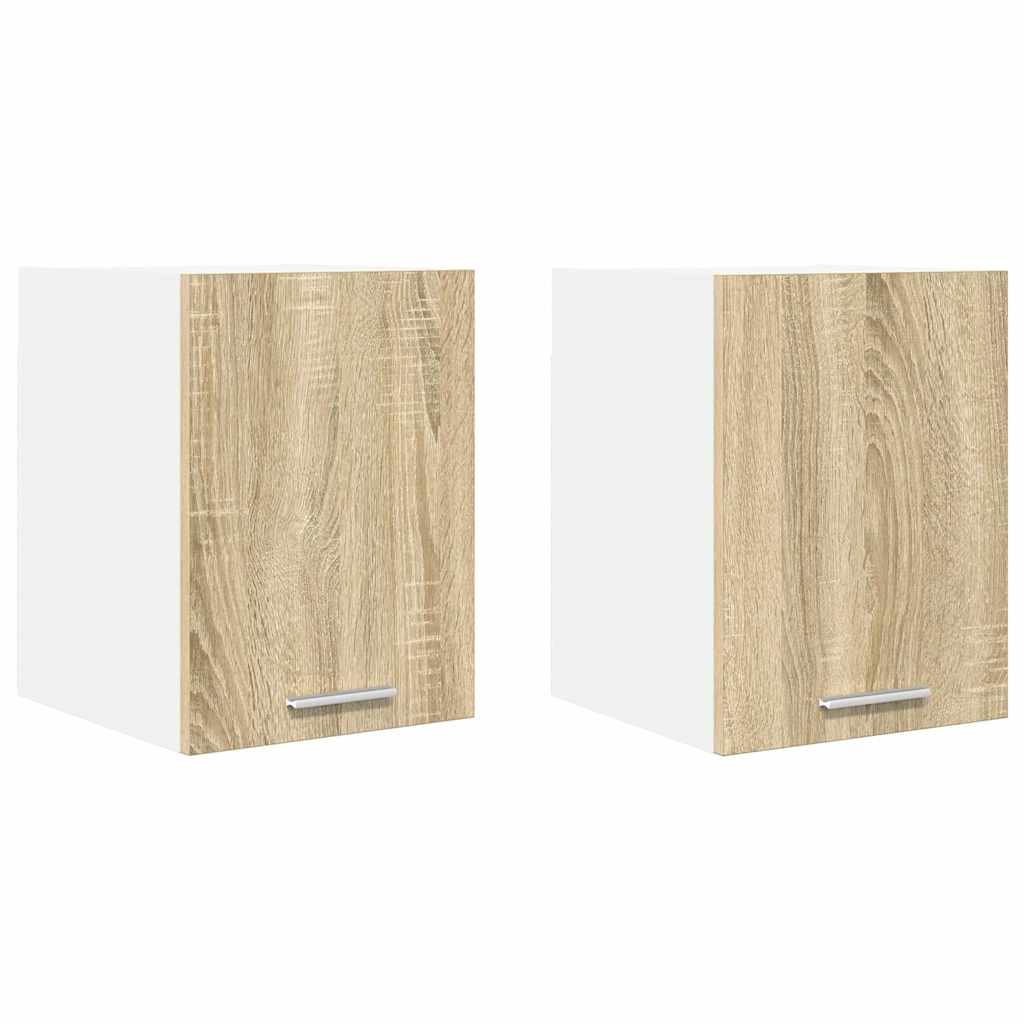 Dulap suspendat Riga 2 pcs Stejar Sonoma si Alb 30 x 31 x 40 cm