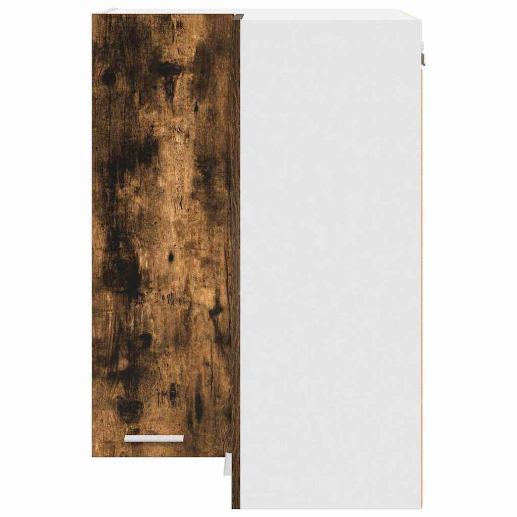 Dulap suspendat Riga Stejar afumat si alb 57 x 57 x 80 cm — imaginea 7