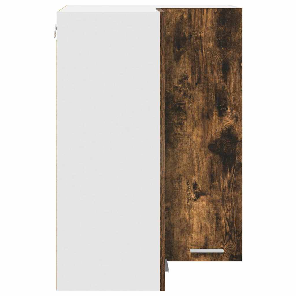 Dulap suspendat Riga Stejar afumat si alb 57 x 57 x 80 cm — imaginea 8
