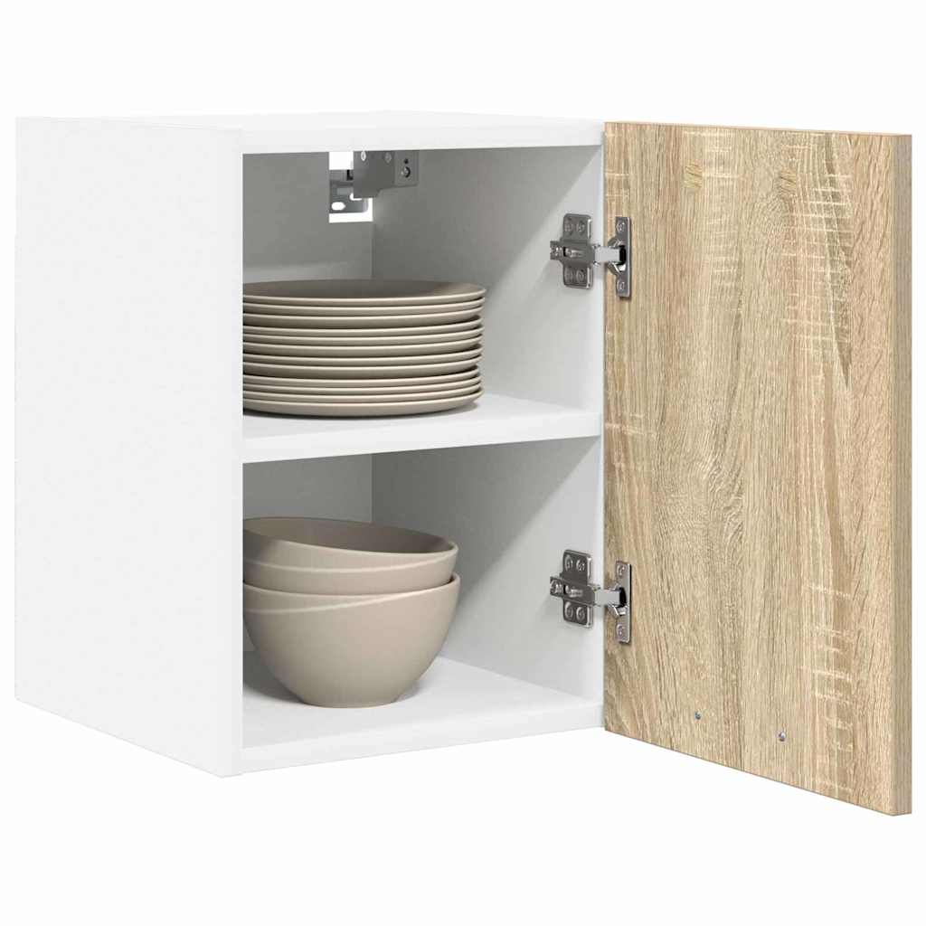 Dulap suspendat Riga 2 pcs Stejar Sonoma si Alb 30 x 31 x 40 cm — imaginea 4