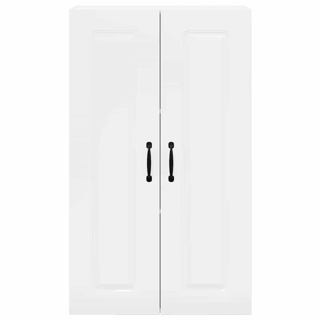 Dulap suspendat de bucatarie cu usa Alb lucios 60 x 31 x 100 cm — imaginea 7