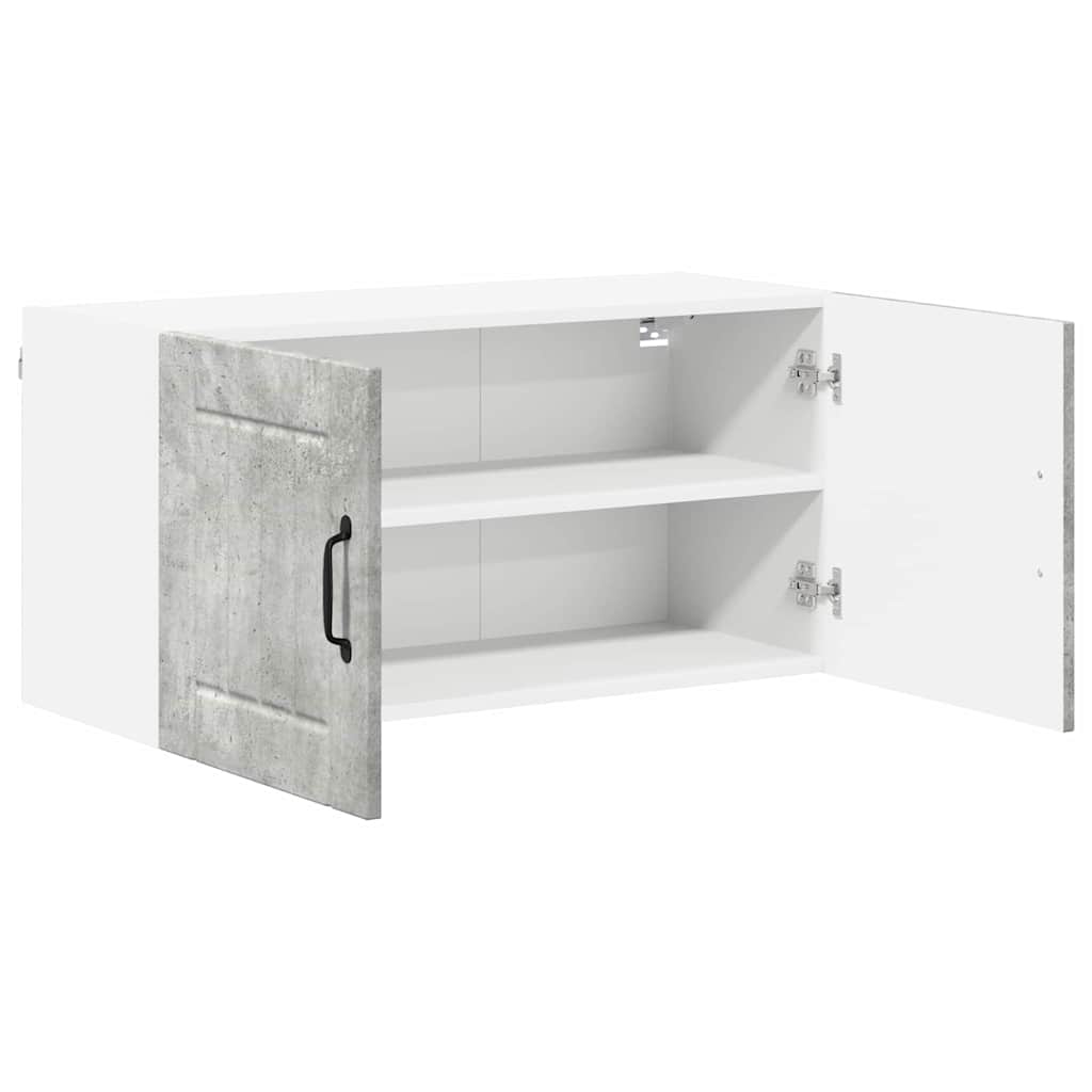 Dulap suspendat de bucatarie Gri din beton 80 x 31 x 40 cm — imaginea 6