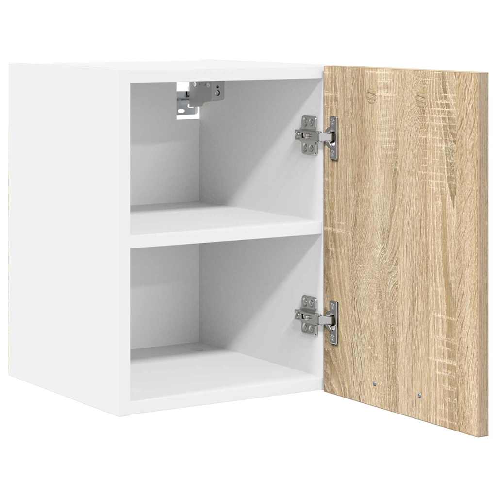 Dulap suspendat Riga 2 pcs Stejar Sonoma si Alb 30 x 31 x 40 cm — imaginea 6