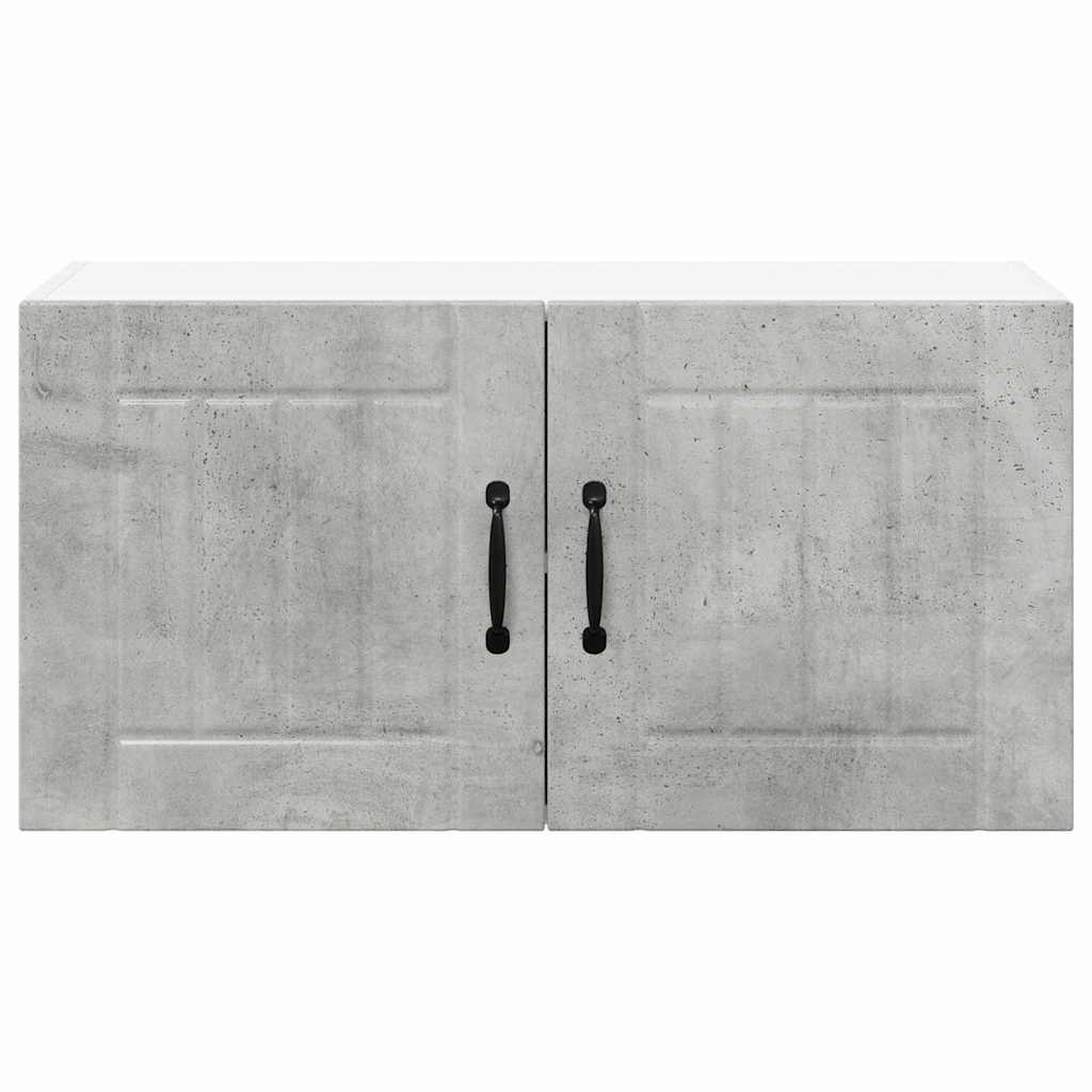 Dulap suspendat de bucatarie Gri din beton 80 x 31 x 40 cm — imaginea 7