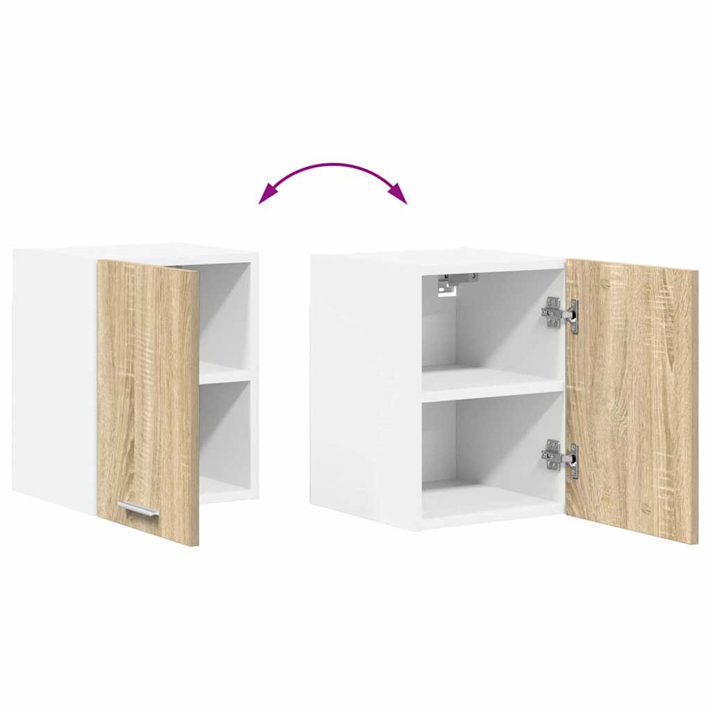 Dulap suspendat Riga 2 pcs Stejar Sonoma si Alb 30 x 31 x 40 cm — imaginea 12
