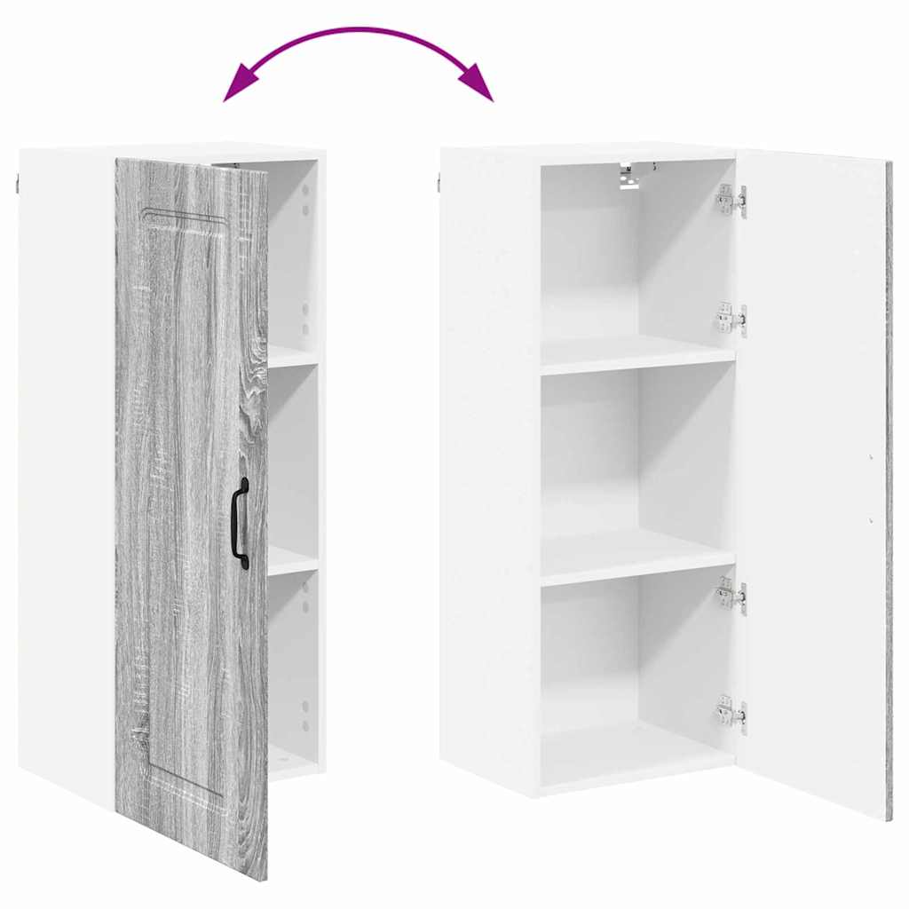 Dulap suspendat de bucatarie cu usa Gri Sonoma 40 x 31 x 100 cm — imaginea 12