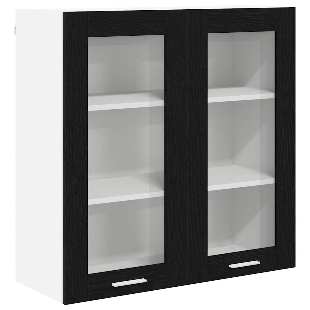 Dulap suspendat Riga Stejar Negru 80 x 31 x 80 cm Lemn compozit