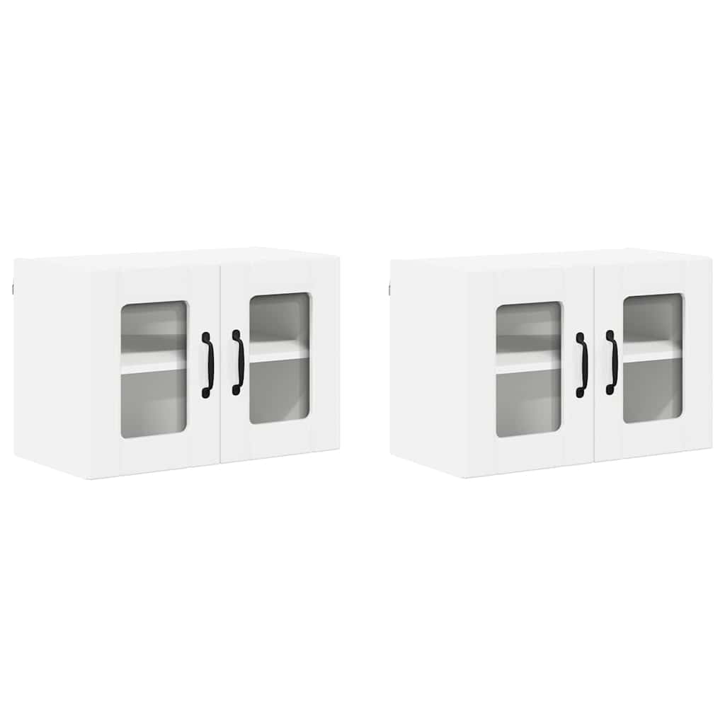 Dulap suspendat de bucatarie 2 pcs Alb lucios 60 x 31 x 40 cm