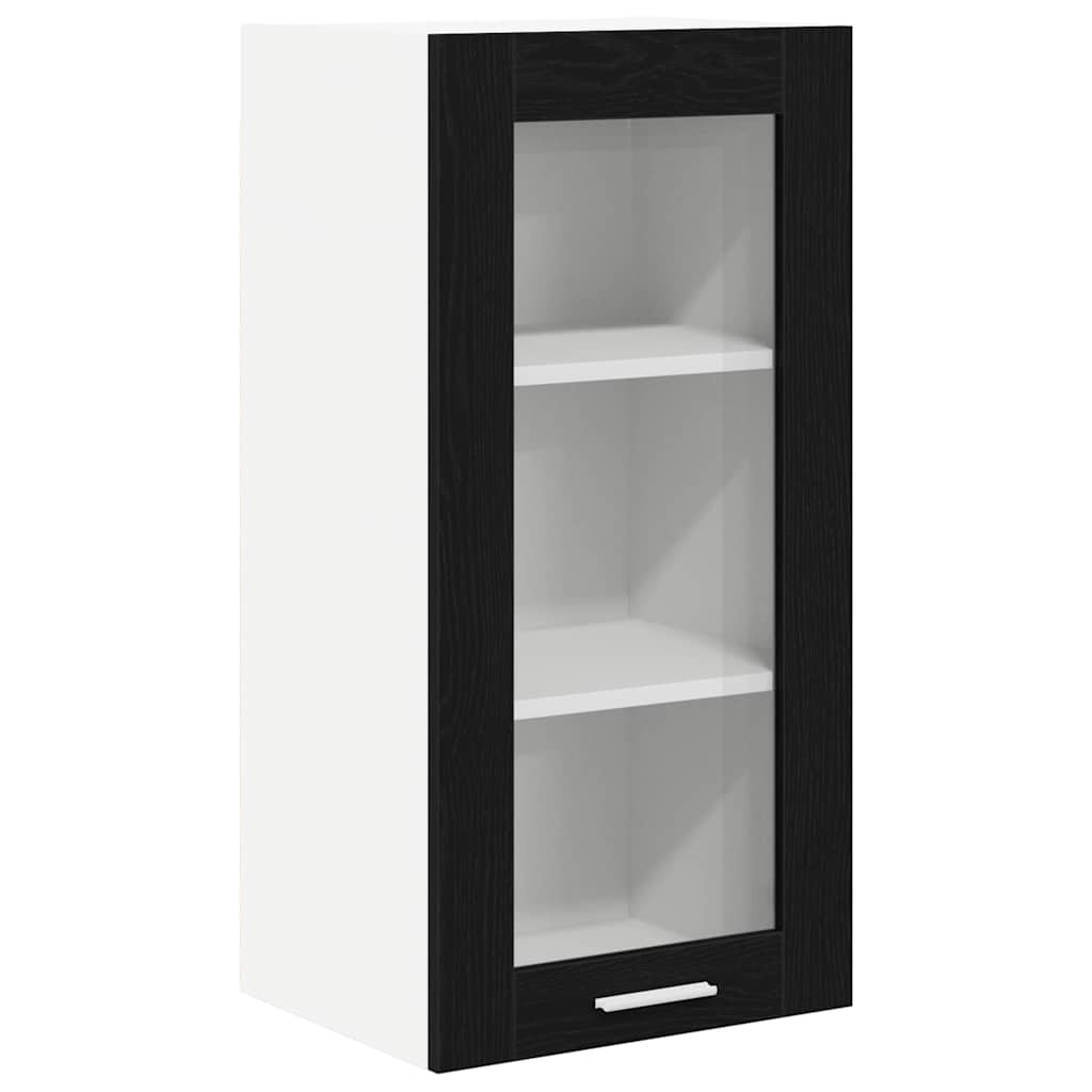 Dulap suspendat Riga Stejar Negru 40 x 31 x 80 cm Lemn compozit