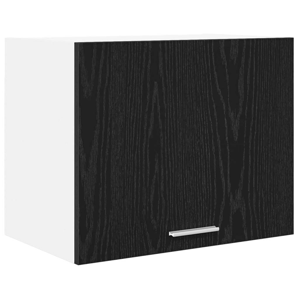 Dulap suspendat cu usa Riga Stejar negru si Alb 50 x 31 x 40 cm