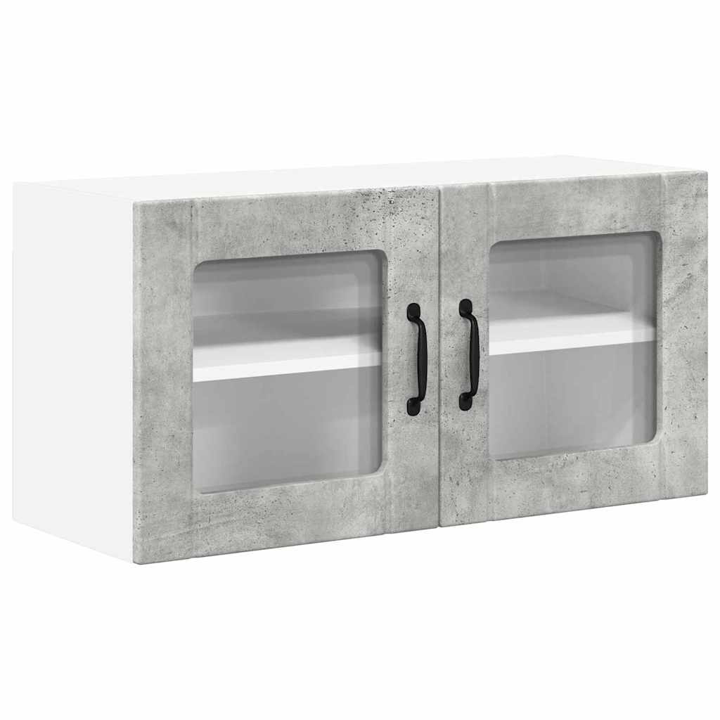 Dulap suspendat de bucatarie Gri din beton 80 x 31 x 40 cm
