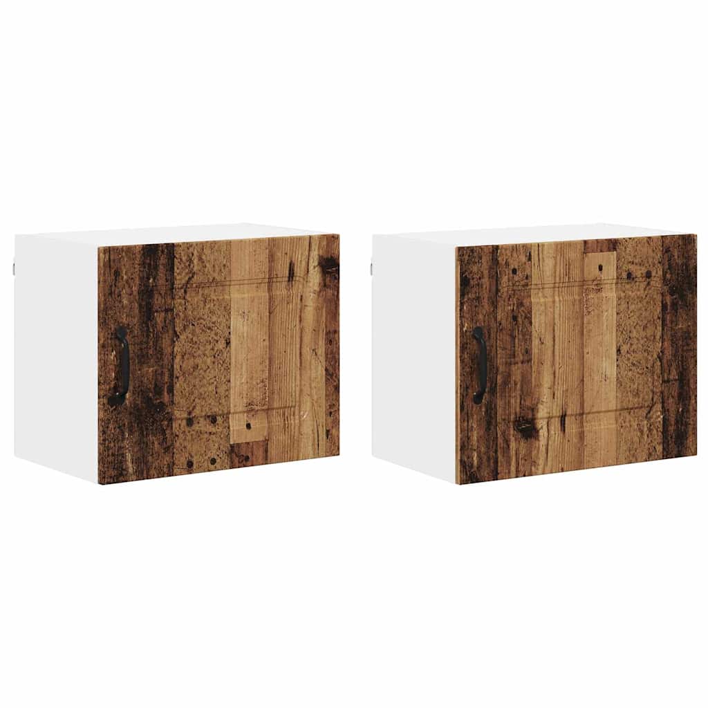 Dulap suspendat de bucatarie 2 pcs Lemn Vechi 50 x 31 x 40 cm