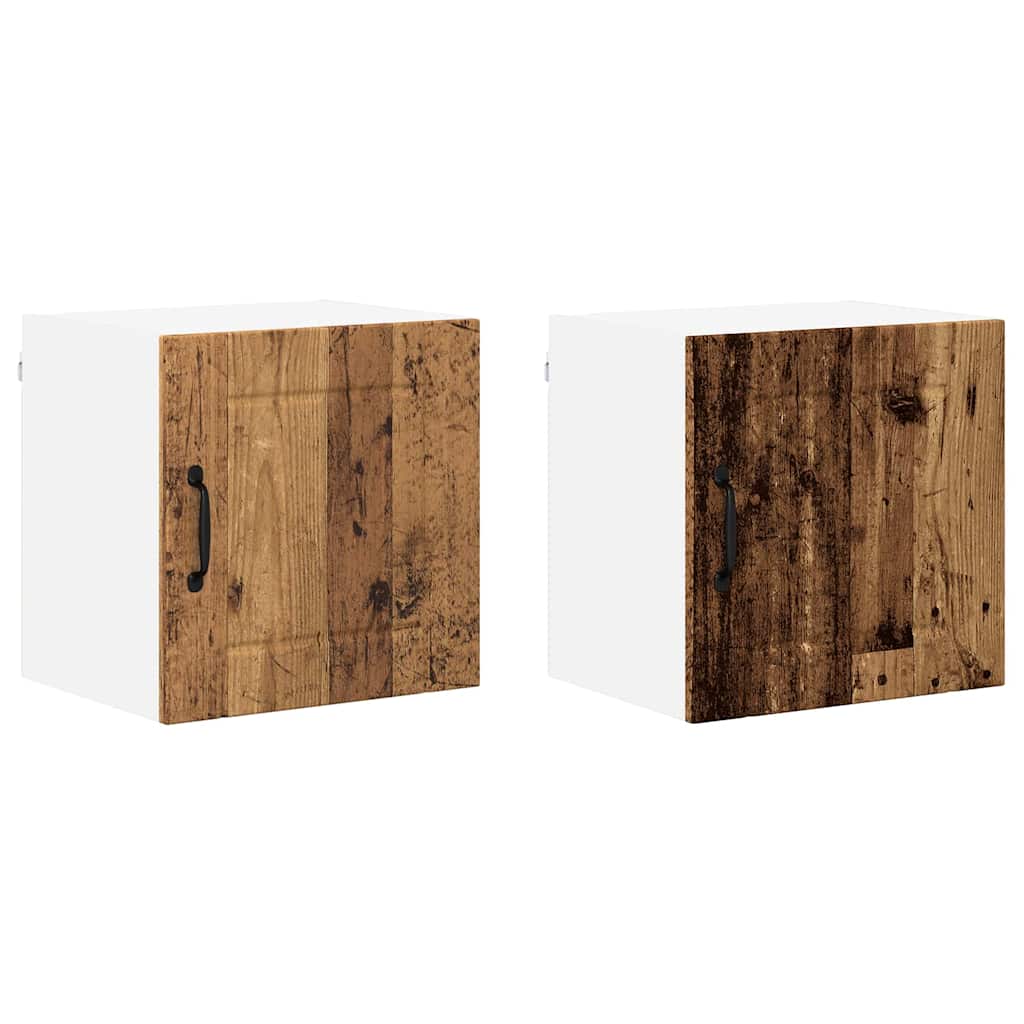 Dulap suspendat de bucatarie 2 pcs Lemn Vechi 40 x 31 x 40 cm