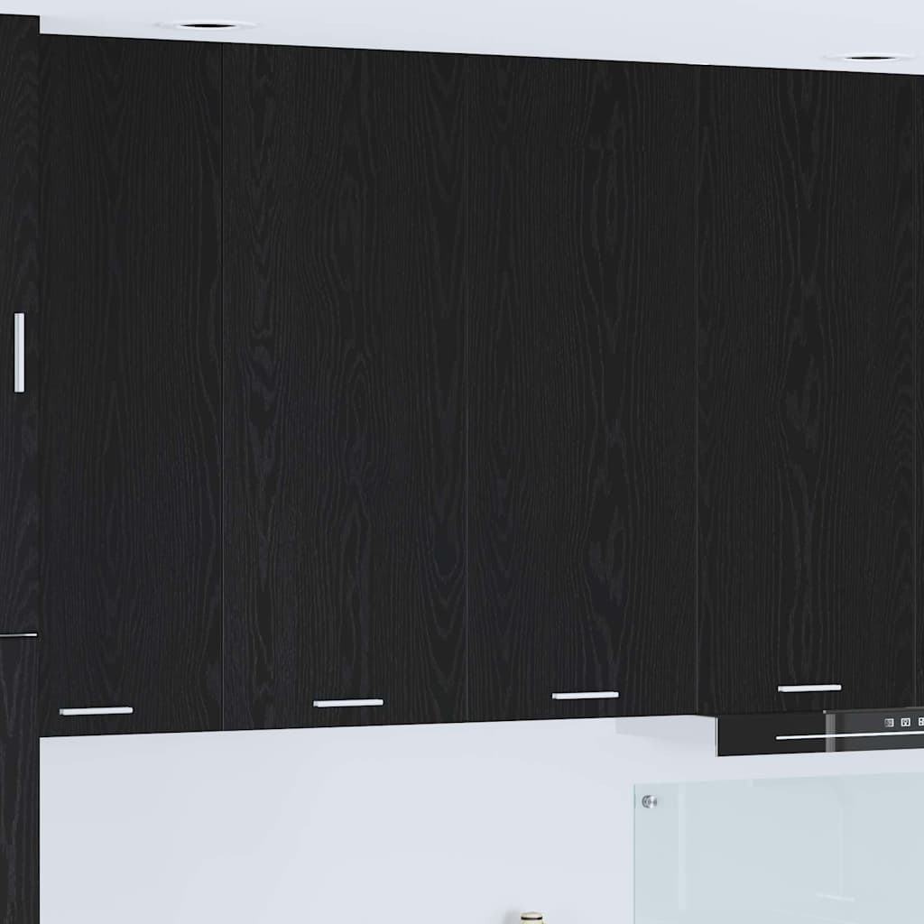 Dulap suspendat cu raft Riga Stejar Negru 80 x 31 x 100 cm — imaginea 2